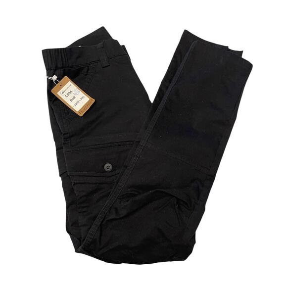 NWT PLAID&PLAIN Men's CARGO PANTS Slim Fit BLACK Size 32x30 - Picture 3 of 4